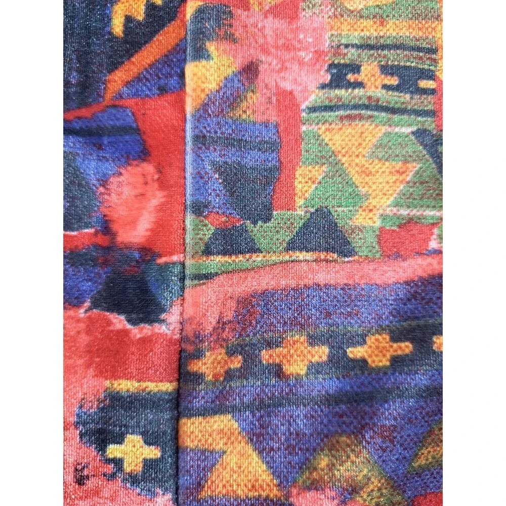 GK Elite VTG 90s Aztec Micro Velvet Sleeveless Unitard Biketard CL Size Child L